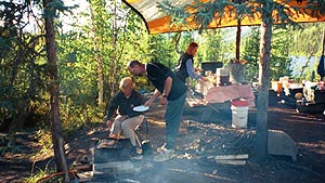 Campsite at falls
